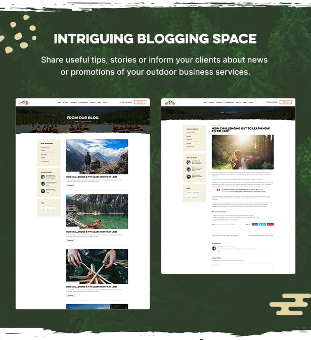 Activland - Outdoor Activities WordPress Theme - Blog Page