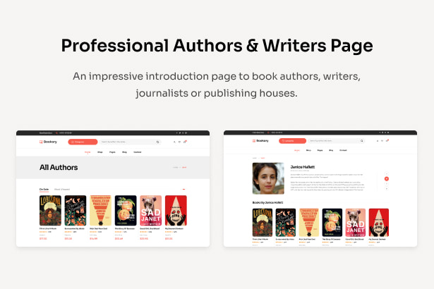 Bookory - Book store WordPress Theme - Authors & Writers