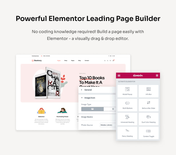 Bookory - Bookstore WordPress Theme Elementor Page Builder
