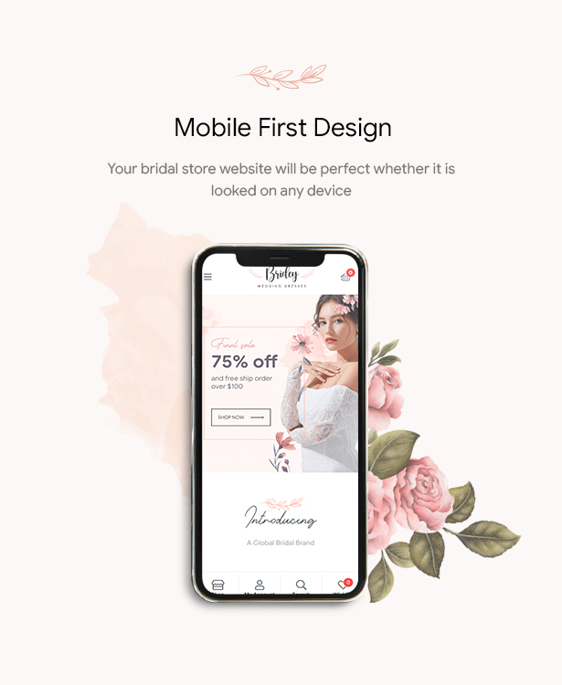 Bridey - Responsive Bridal Store WooCommerce WordPress Theme - Mobile First Design