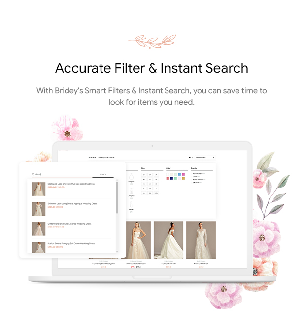 Bridey - Bridal Store WooCommerce WordPress Theme - Smart Filtering