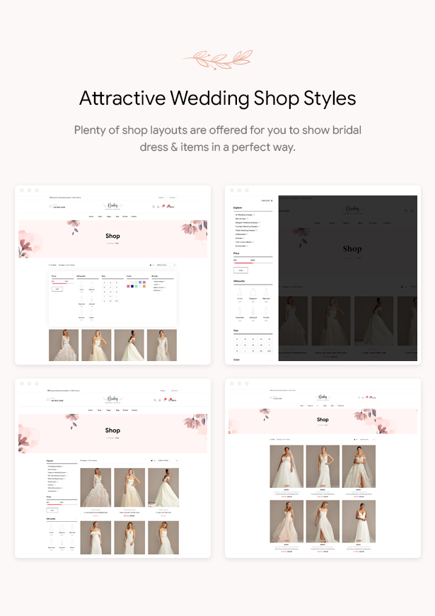 Bridey - Bridal Store WooCommerce WordPress Theme - Wedding Shop Styles