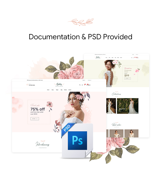 Bridey - Bridal Store WooCommerce WordPress Theme - Documentation & PSD Provided
