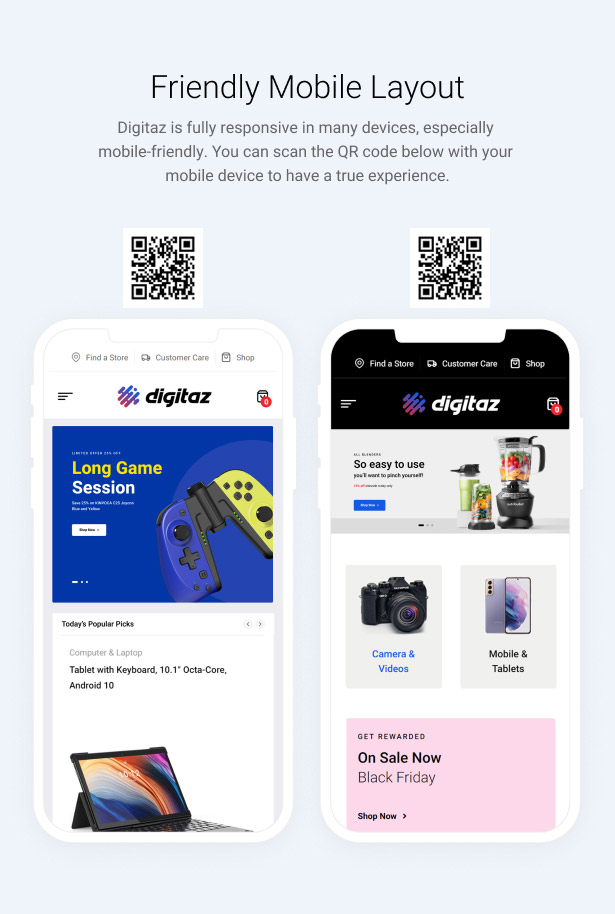 digitaz - electronics store wordpress theme responsive mobile