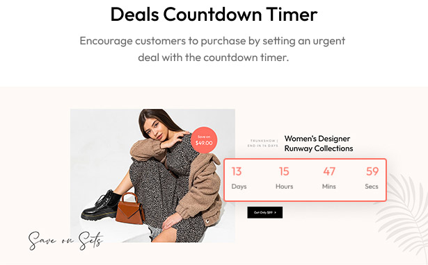 Free Fashion WooCommerce WordPress Theme - Countdown Timer