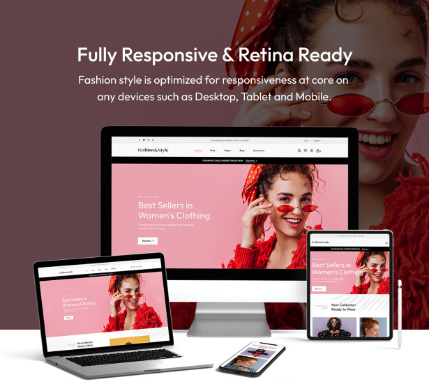 Free Fashion WooCommerce WordPress Theme - Fashion Theme Responsiveness