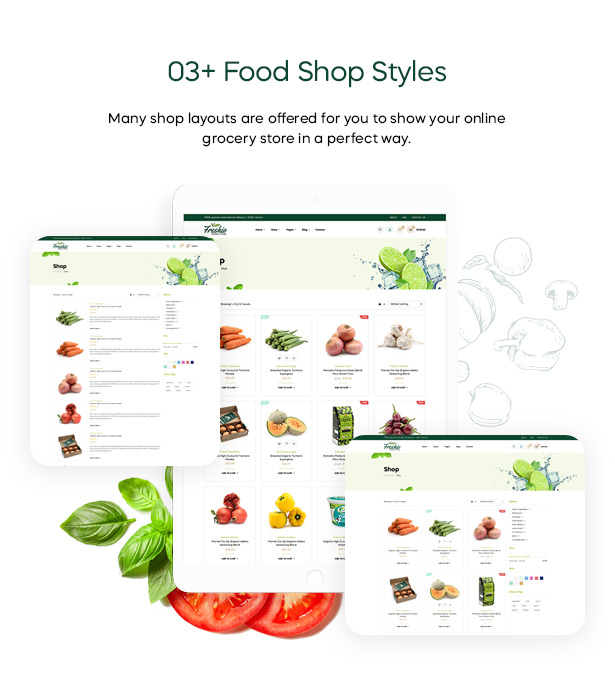 Freshio - food shop & grocery store wordpress theme