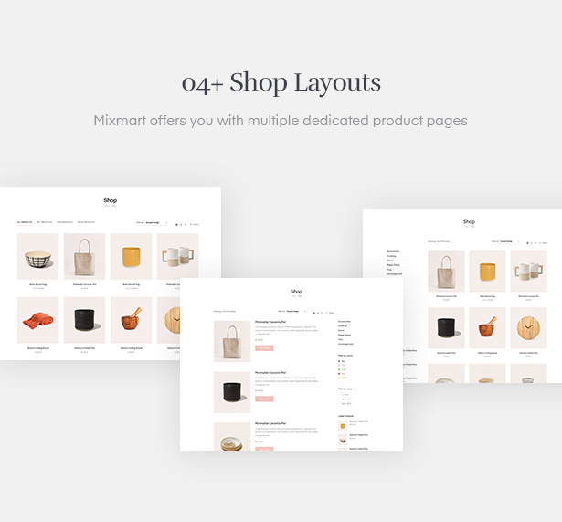 Various Handmade Shop layouts for you to choose