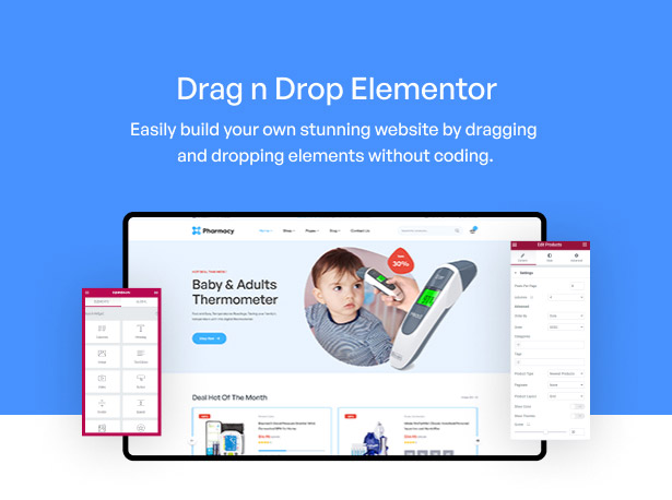 Free Pharmacy WordPress Theme Elementor