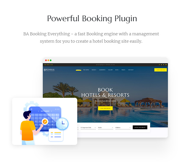 Rominal - Hotel Booking WordPress Theme - Great BA Booking System Plugin