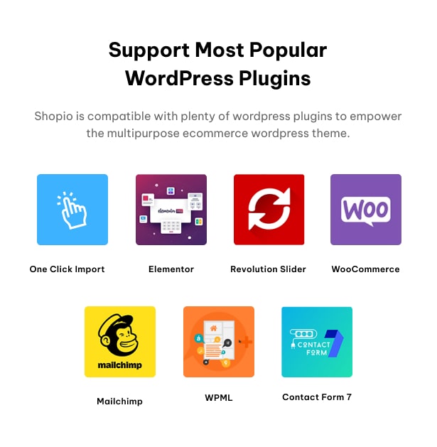 Shopio Multipurpose WordPress Theme Plugins