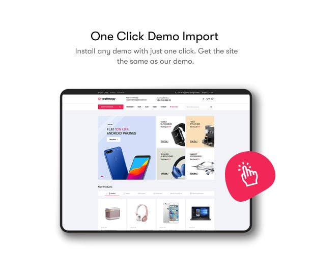 Technocy - Electronics Store WooCommerce Theme - Import Demo Content & Layout Fast