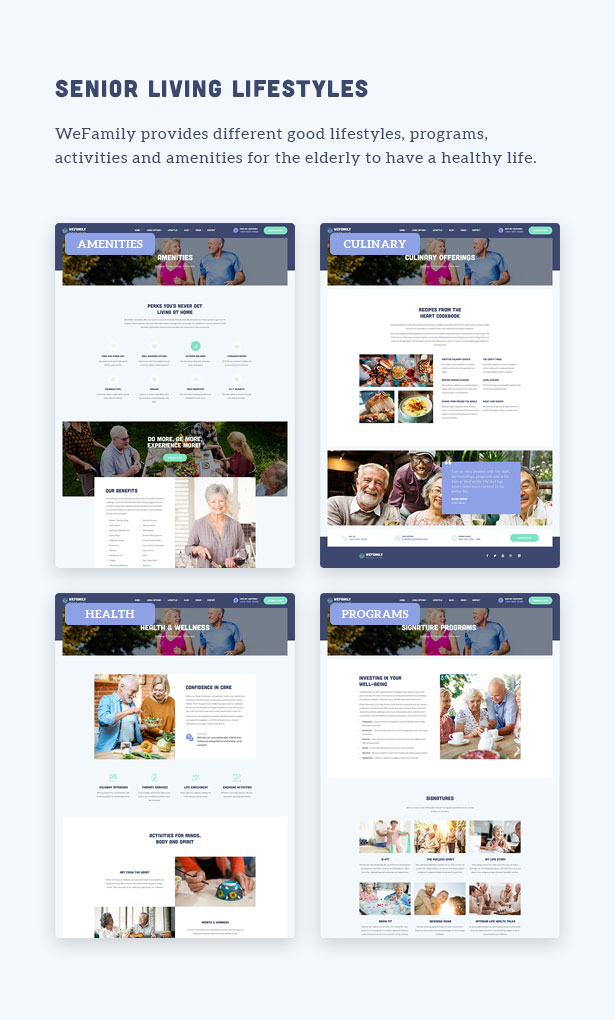 OakTrix - Senior Care WordPress Theme - Many Options for Senior Living Lifestyles