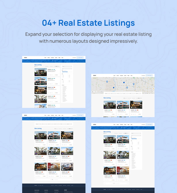 Zihom Real Estate WordPress Theme - Real Estate Listings