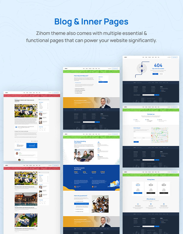 Zihom Real Estate WordPress Theme - Blog Inner Pages