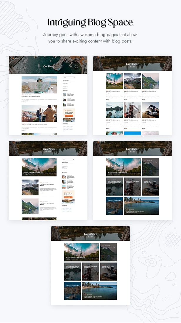 Zourney - Travel Tour Booking WordPress Theme - travel blog