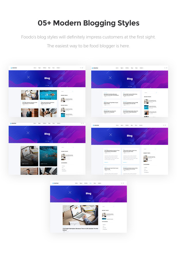 05+ Elegant Blogging Styles Startor Startup Business WordPress Theme